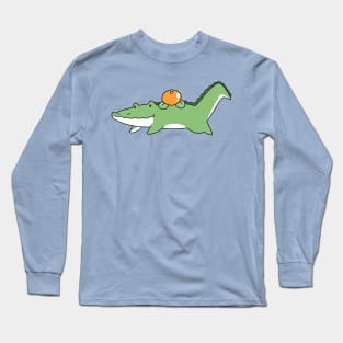 Orange Fruit Alligator Long Sleeve T-Shirt